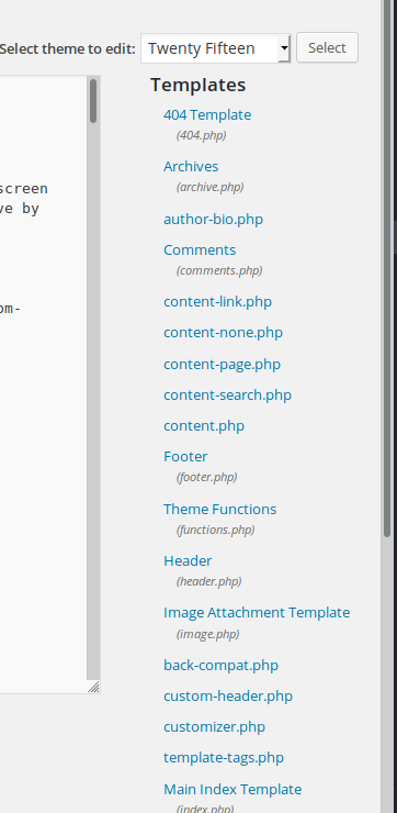 list of php files